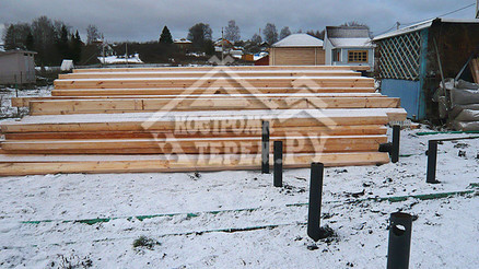 Строительство дома из бруса по проекту ДБ-50 Яхрома