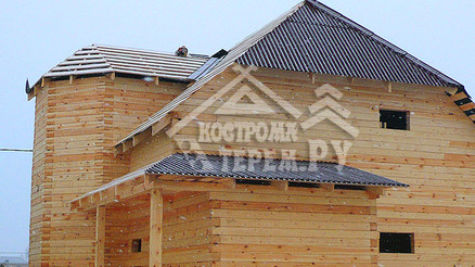 Строительство дома из бруса по проекту ДБ-50 Яхрома