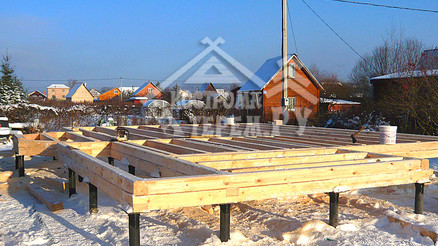 Строительство дома из бруса по проекту ДБ-50 Яхрома