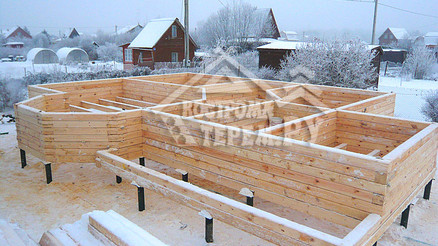 Строительство дома из бруса по проекту ДБ-50 Яхрома