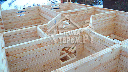 Строительство дома из бруса по проекту ДБ-50 Яхрома