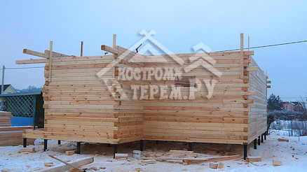 Строительство дома из бруса по проекту ДБ-50 Яхрома