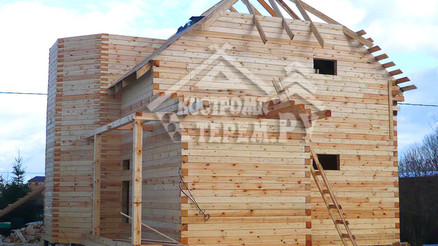 Строительство дома из бруса по проекту ДБ-50 Яхрома