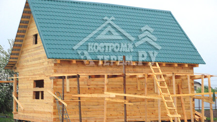 Строительство дома из бруса по проекту ДБ-22 Новосергиево