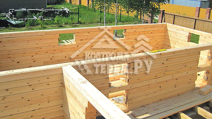 Строительство дома из бруса по проекту ДБ-119 Заокск- ДМП Романовский парк