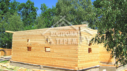 Строительство дома из бруса по проекту ДБ-119 Заокск- ДМП Романовский парк