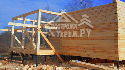 Строительство дома из бруса по проекту ДБ112 Сычевский р-н