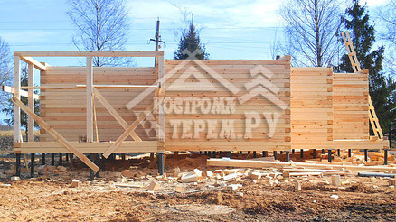 Строительство дома из бруса по проекту ДБ112 Сычевский р-н
