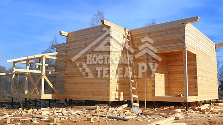 Строительство дома из бруса по проекту ДБ112 Сычевский р-н