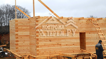 Строительство дома из бруса по проекту ДБ-12 Серпуховский р-н д. Якшино