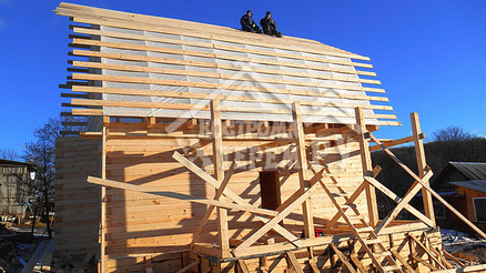 Строительство дома из бруса по проекту ДБ-12 Серпуховский р-н д. Якшино